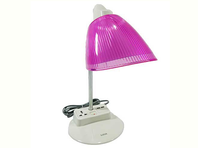 Đèn bàn học bóng Led 5W Lioa 01C (Có sạc USB, ổ cắm đa năng)