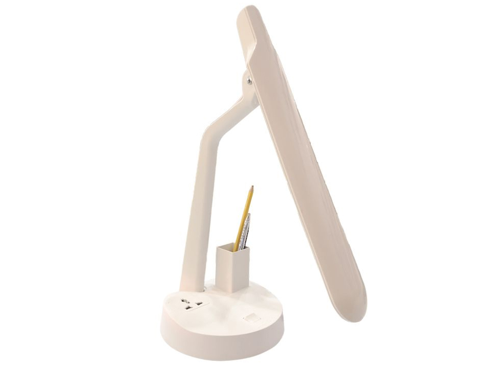 Đèn bàn học bóng led 7W Lioa 02BD-DM (Có hộp đựng bút, ổ cắm đa năng, ánh sáng đổi màu)