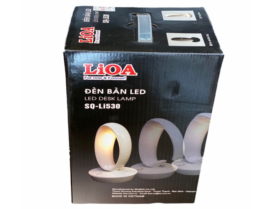 Đèn bàn Led 7W Ovan Lioa SQ-Li530USB (2 cổng USB, 1 ổ cắm đa năng)