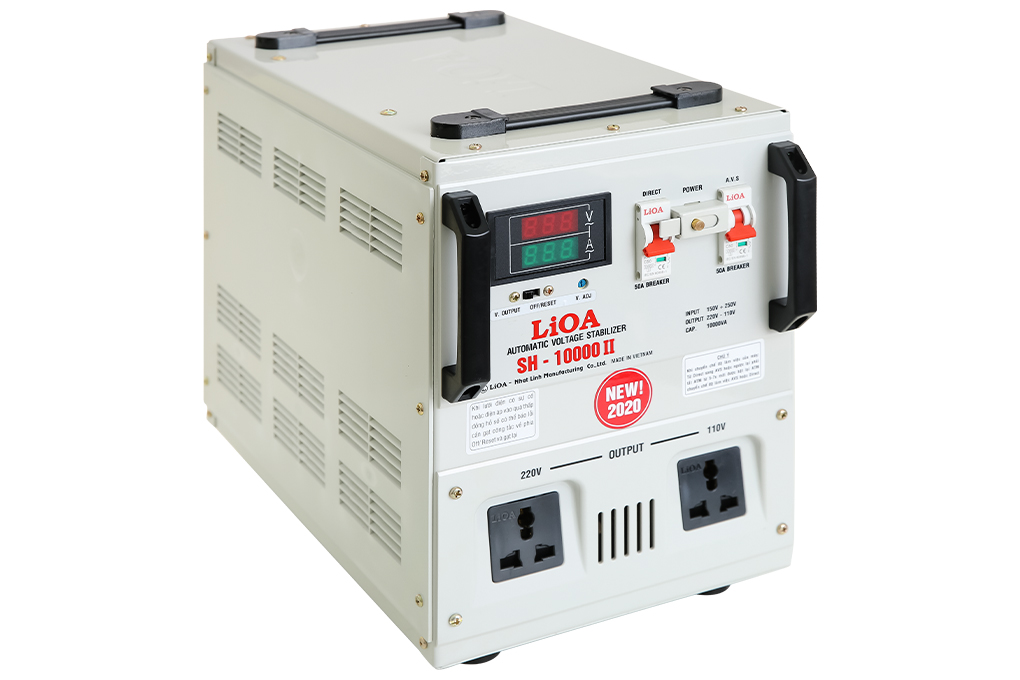 Ổn áp 1 pha Lioa 10KVA SH 10000II (dải điện áp đầu vào 150V - 250V)
