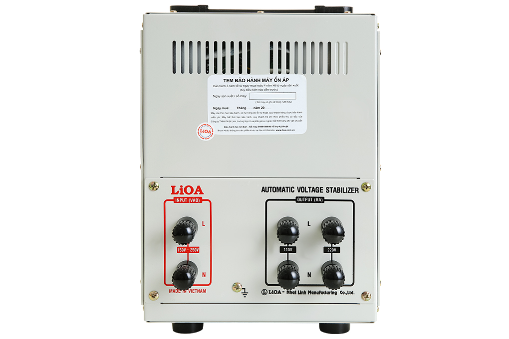 Ổn áp 1 pha Lioa 10KVA SH 10000II (dải điện áp đầu vào 150V - 250V)