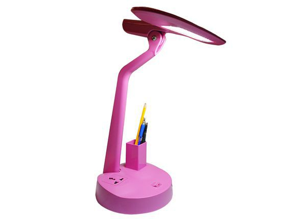 Đèn bàn học ngang bóng Led 7W Lioa 02BN-DM (có hộc đựng bút và ổ cắm đa năng, ánh sáng đổi màu)