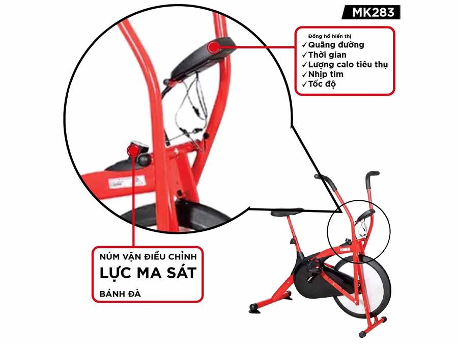 Xe đạp tập thể dục Air Bike Sports MK283
