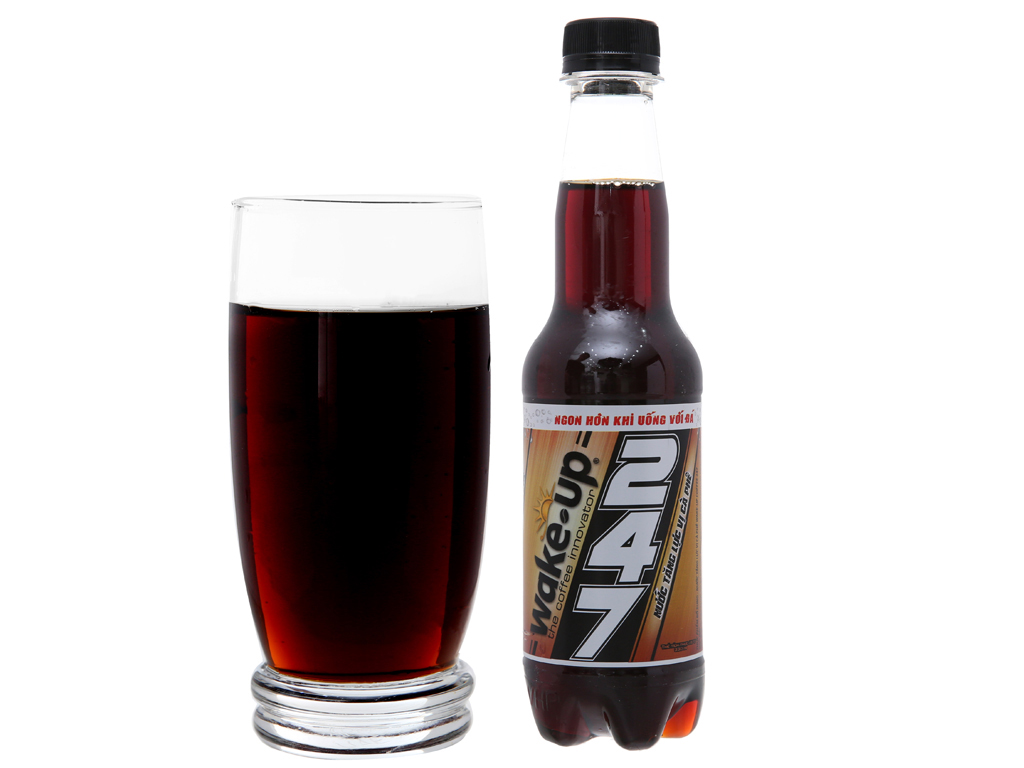 Thùng 24 chai nước tăng lực Wake Up 247 vị cà phê (330ml/chai)