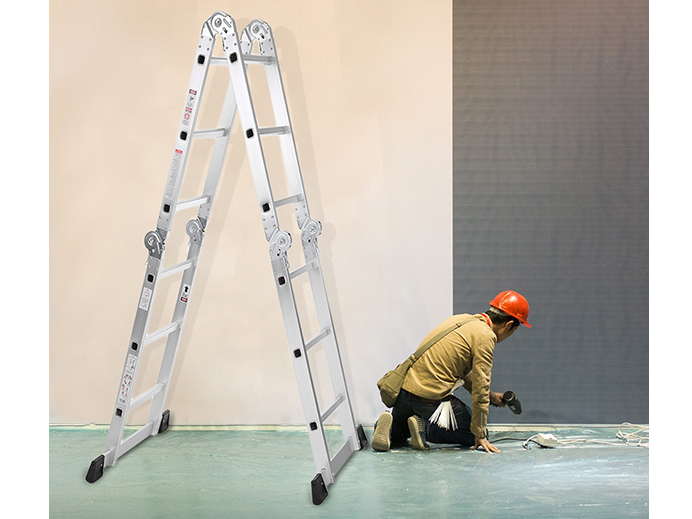 Thang nhôm gấp 4 đoạn DIY TLG-3D