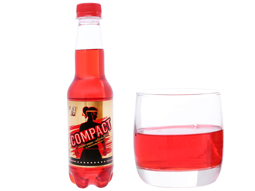 Thùng 24 chai nước tăng lực Compact vị cherry (chai 330ml)
