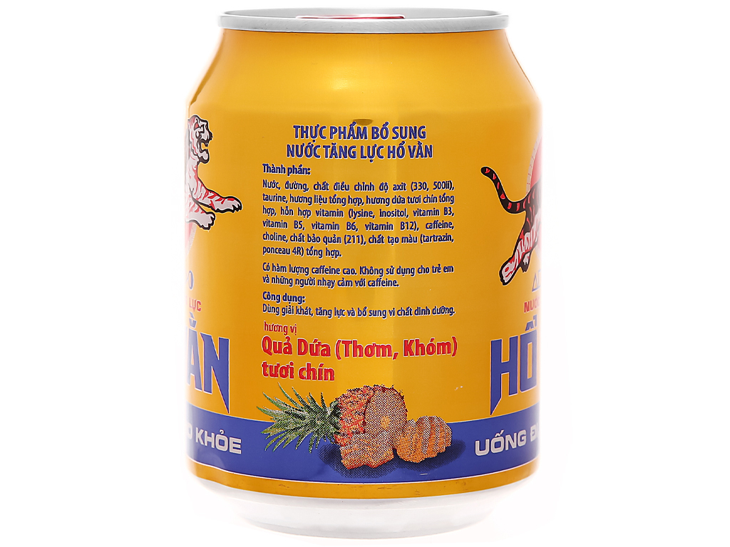 Vỉ 6 lon nước tăng lực Hổ Vằn (6 x 245ml)