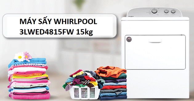 Đánh giá máy sấy Whirlpool 3LWED4815FW 15kg - META.vn