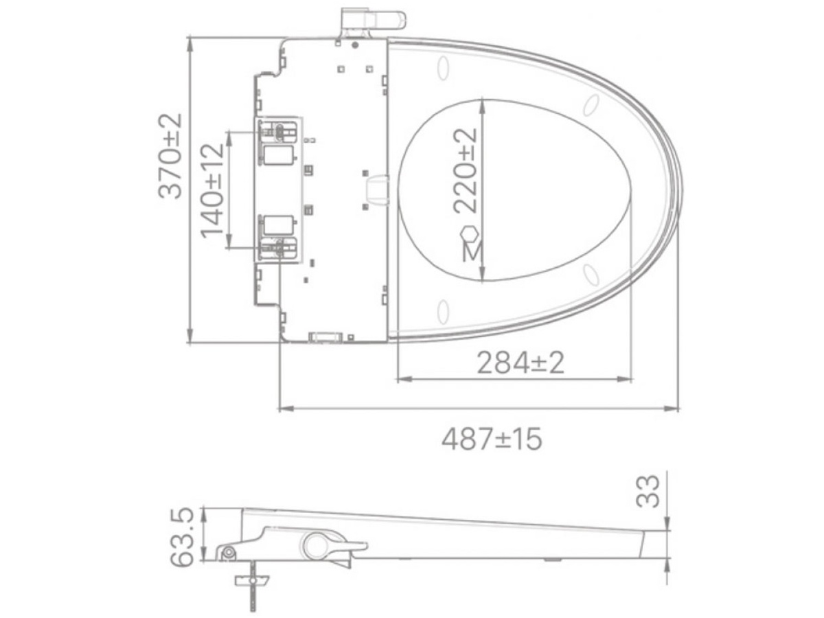 Nắp bồn cầu vệ sinh thông minh Inax CW-S15VN/BW (1 vòi lạnh)