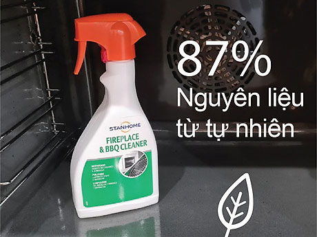 Xịt làm sạch bếp nướng BBQ, lò sưởi Stanhome Fireplace & BBQ Cleaner 500ml