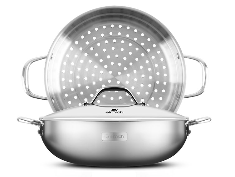 Chảo hấp đa năng inox liền khối Elmich Trimax CZ EL-3832 - 4.5 lít