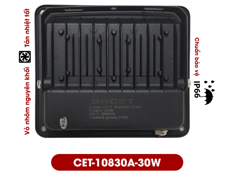 Đèn Solar LED năng lượng mặt trời CET-10830A-30W (chiếu sáng 130m2)