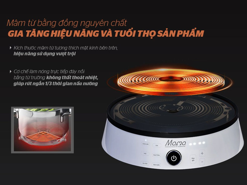 Bếp điện từ cảm ứng Sunhouse MAMA SHD6875