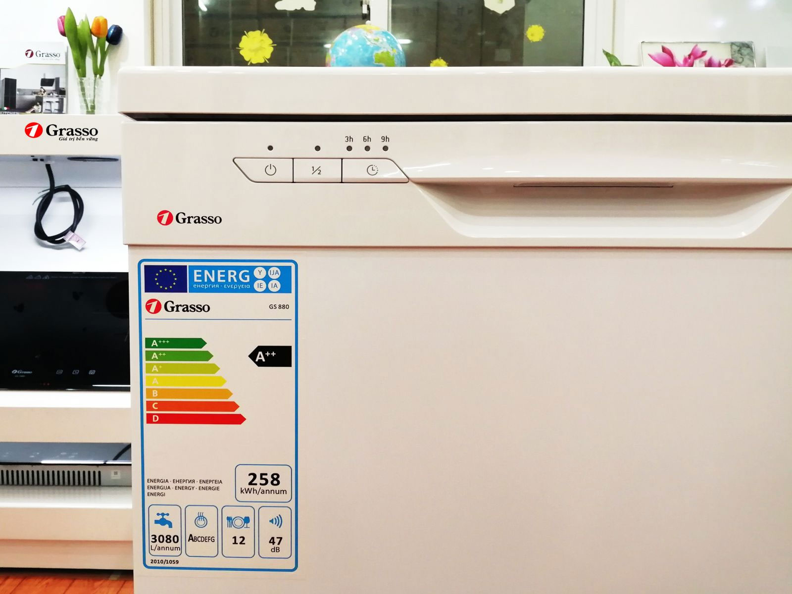 Máy rửa chén âm tủ Grasso GS-880