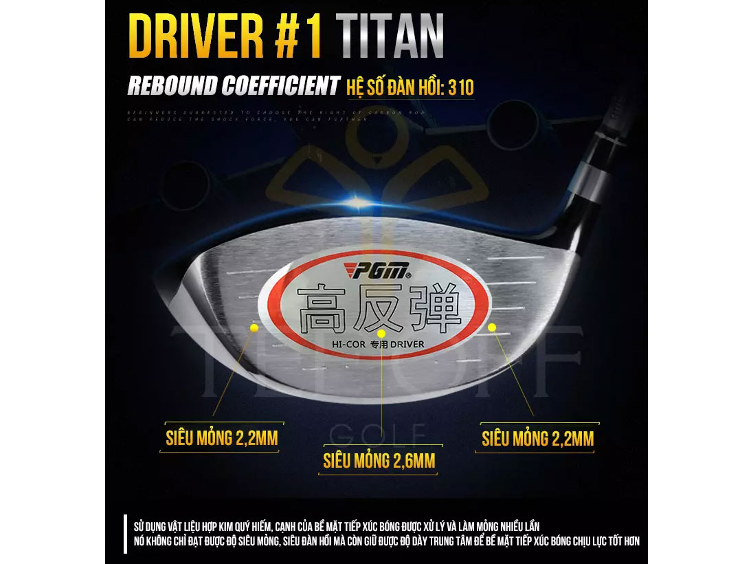 Bộ gậy golf nam PGM VS II MTG015 (12 gậy, 1 túi)