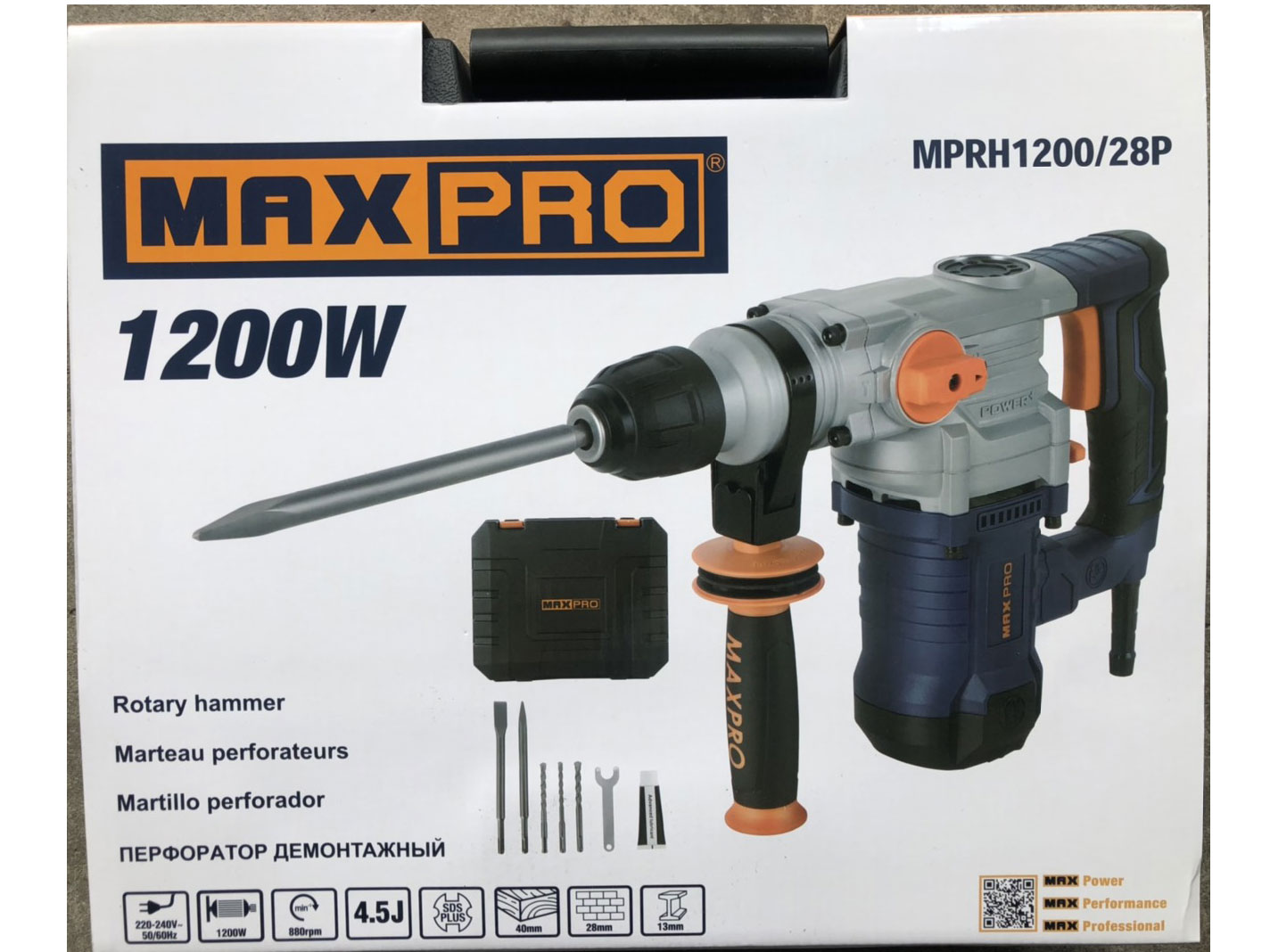 Máy khoan bê tông MaxPro 1100W MPRH1200/28P