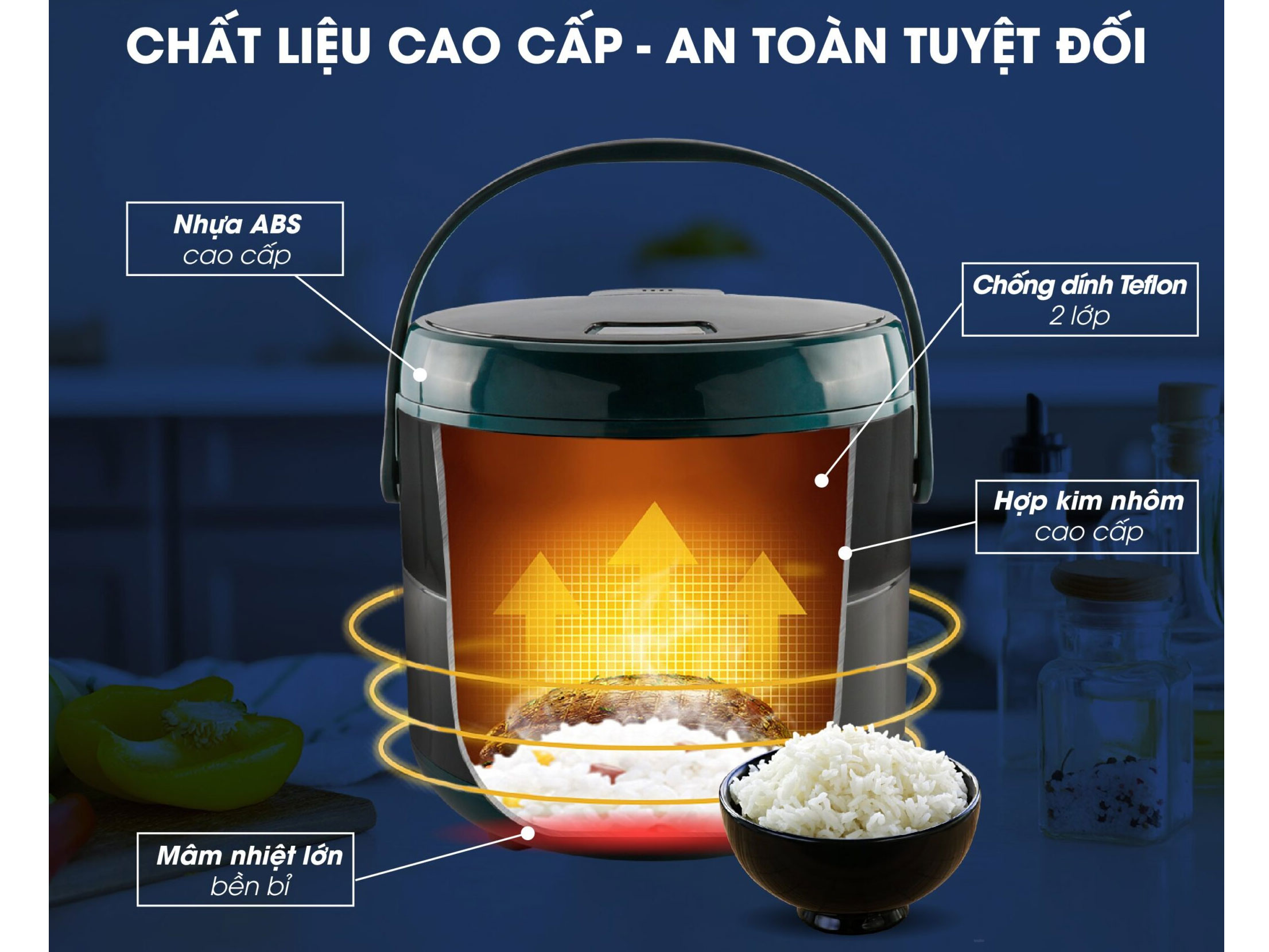 Nồi cơm điện Kalite KL-619 - 1.8 lít