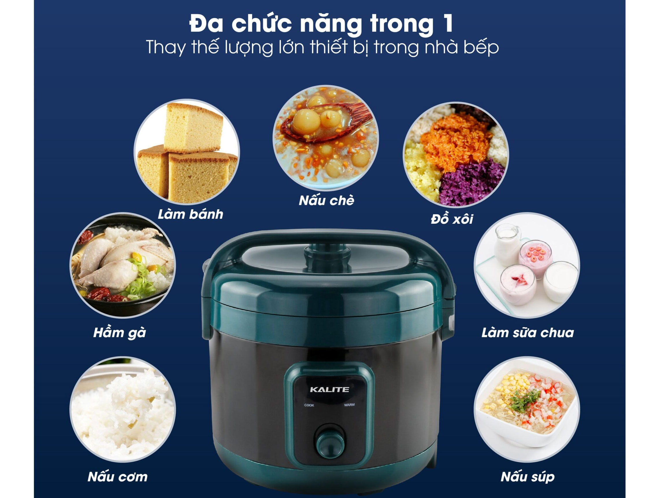 Nồi cơm điện Kalite KL-618 1.8 lít