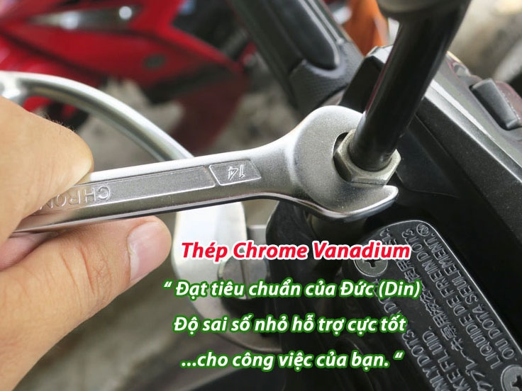 Bộ cờ lê vòng miệng 14 chi tiết Whirlpower 124-TV01-0414