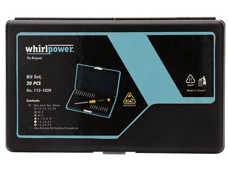 Bộ tua vít điện tử 20 chi tiết Whirlpower 112-1020