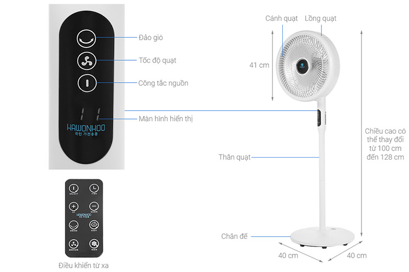 Quạt đứng Hawonkoo FDH-012