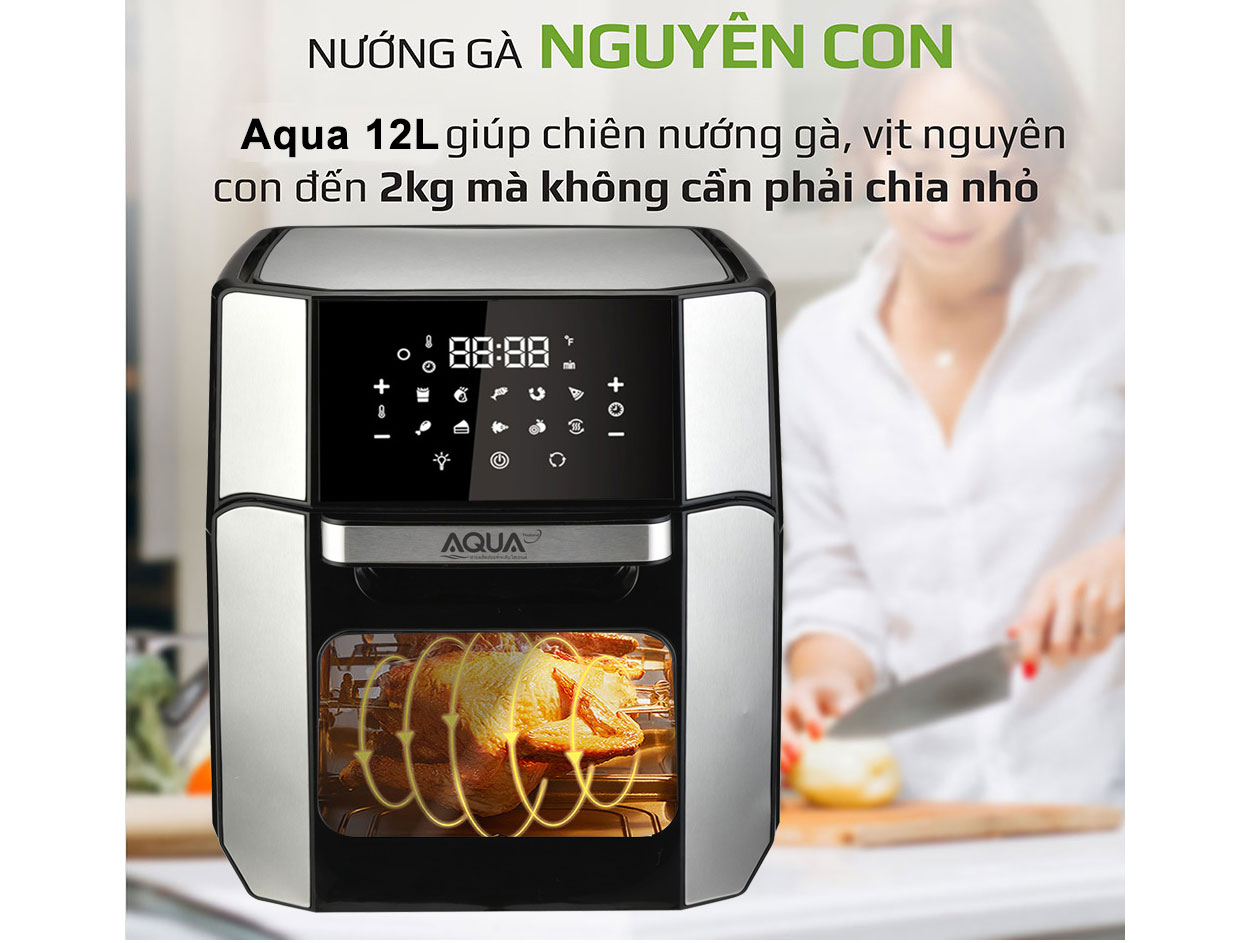 Nồi chiên không dầu điện tử Aqua HQ-779 - 12 lít