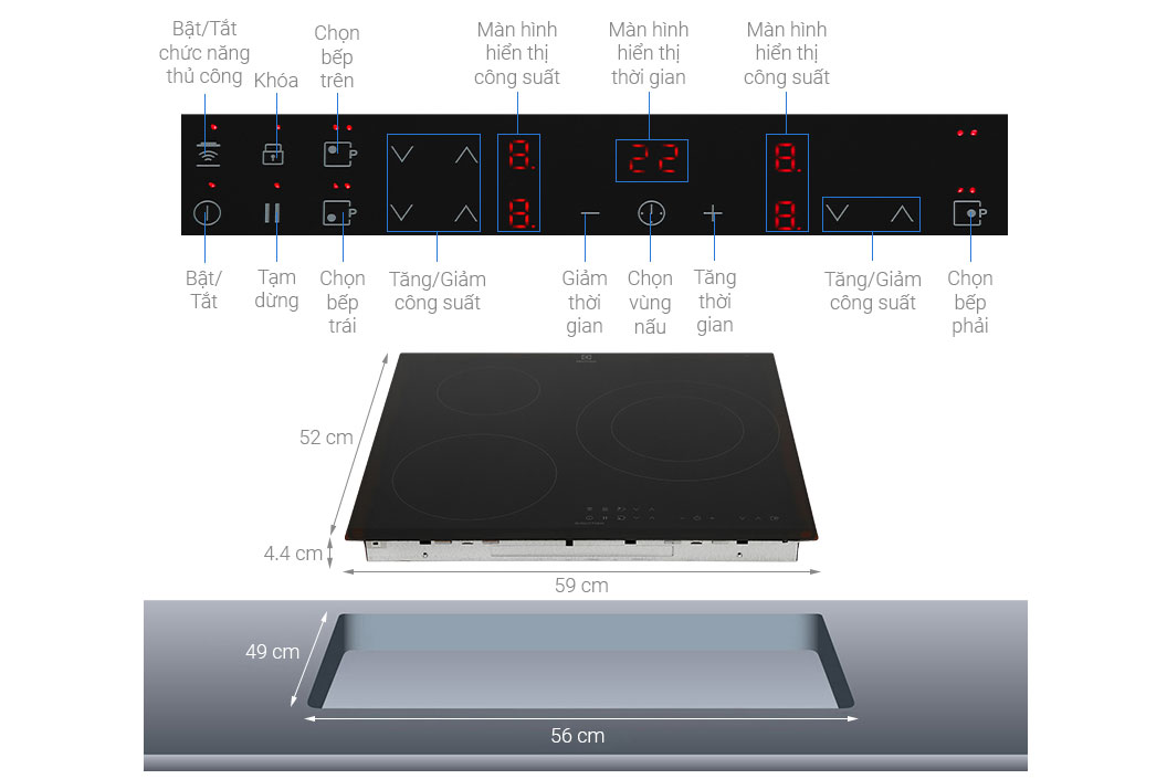 Bếp từ âm Electrolux LIT60336