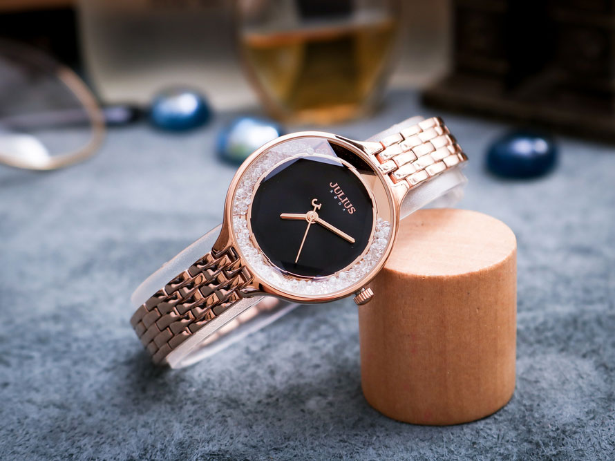 Đồng hồ nữ Julius JA-1272 Hàn Quốc dây thép