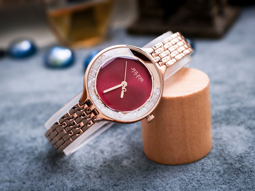 Đồng hồ nữ Julius JA-1272 Hàn Quốc dây thép