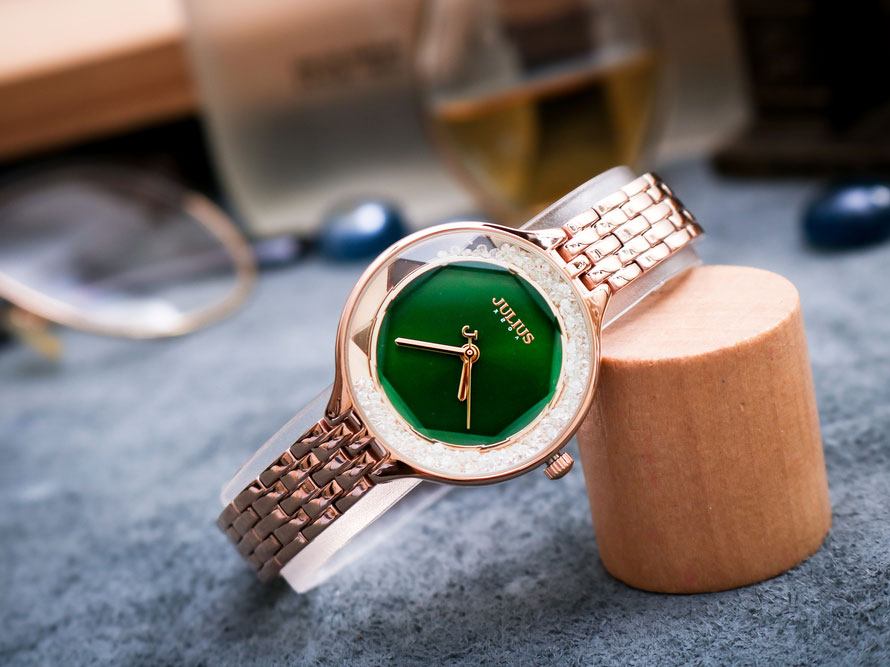 Đồng hồ nữ Julius JA-1272 Hàn Quốc dây thép