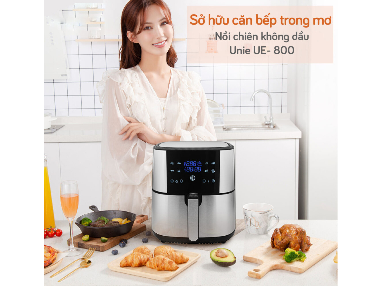 Nồi chiên không dầu Unie UE-800 - 8 lít