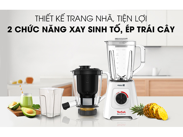 Máy xay sinh tố Tefal BL42Q166 (1 cối sinh tố, 1 cối ép trái cây)