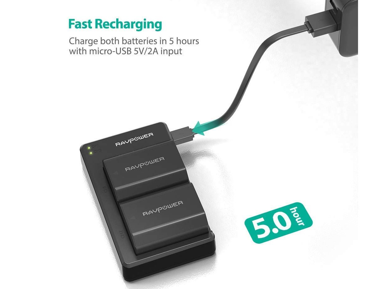 Bộ 2 pin và sạc kép RAVPower RP-BC018 dành cho Sony (NP-FZ100)