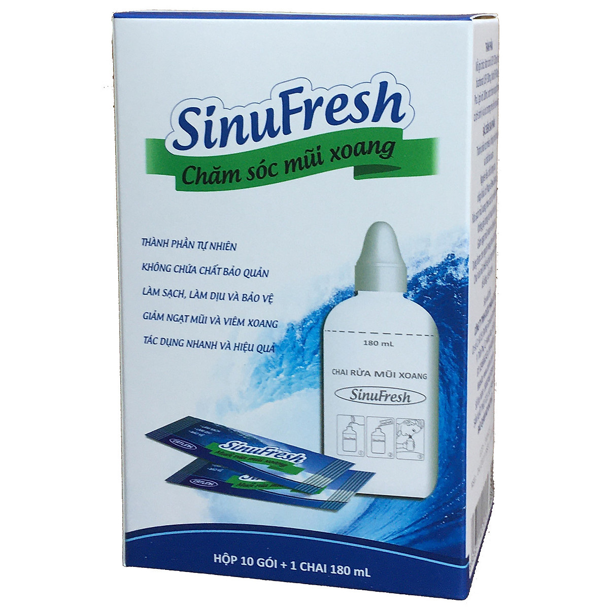 Bình rửa mũi SinuFresh kèm 30 muối
