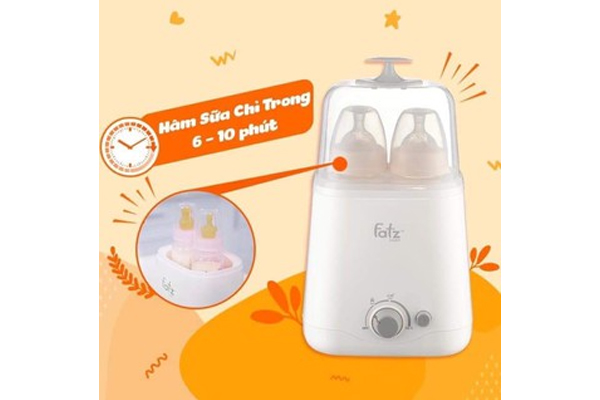 Máy hâm sữa 2 bình cổ rộng thế hệ mới Fatzbaby FB3012SL
