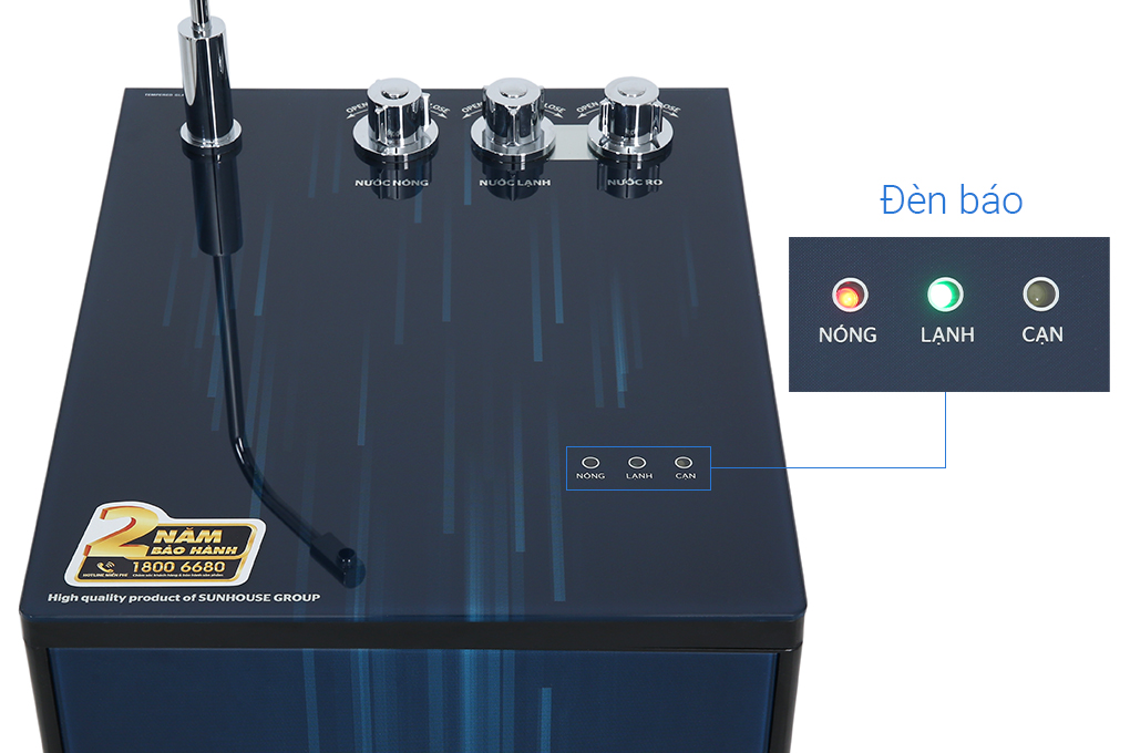 Máy lọc nước RO nóng lạnh 10 lõi Sunhouse SHA76213CK-S