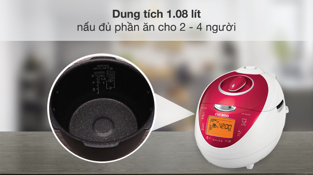 Nồi cơm điện tử áp suất Cuckoo 1.08 lít CRP-N0601F