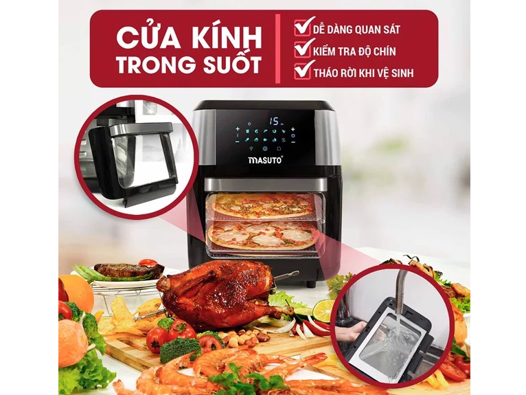 Nồi chiên không dầu Air Fryer Masuto LBAF037 - 12 lít