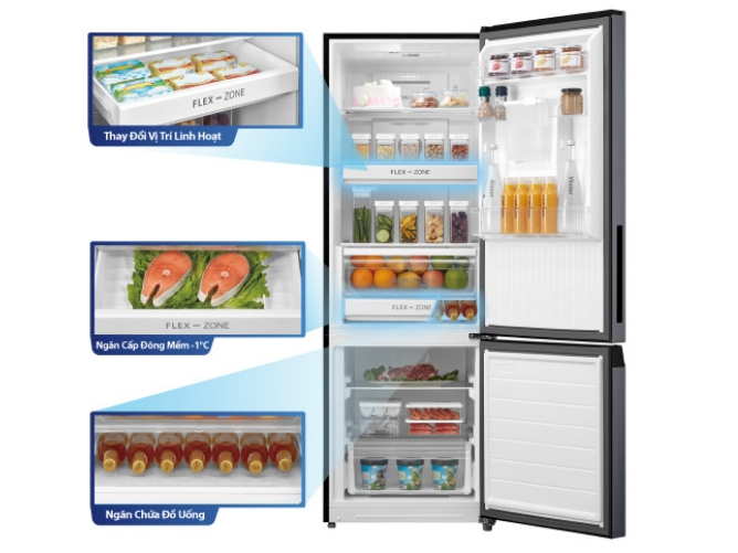 Tủ lạnh Toshiba inverter 325 lít GR-RB410WE-PMV(06)-MG (Màu xám ghi)