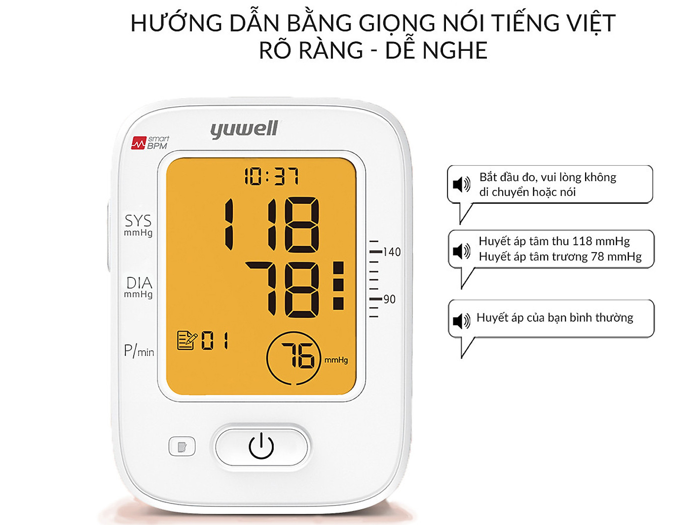 Máy đo huyết áp điện tử bắp tay Yuwell 620B