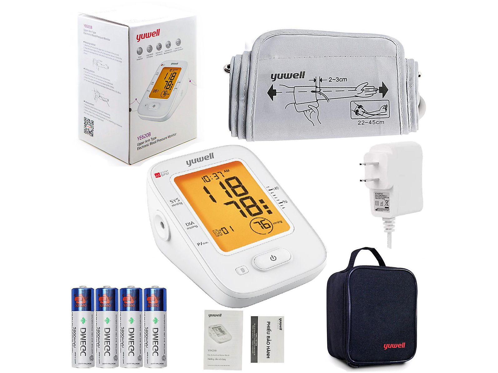 Máy đo huyết áp điện tử bắp tay Yuwell 620B