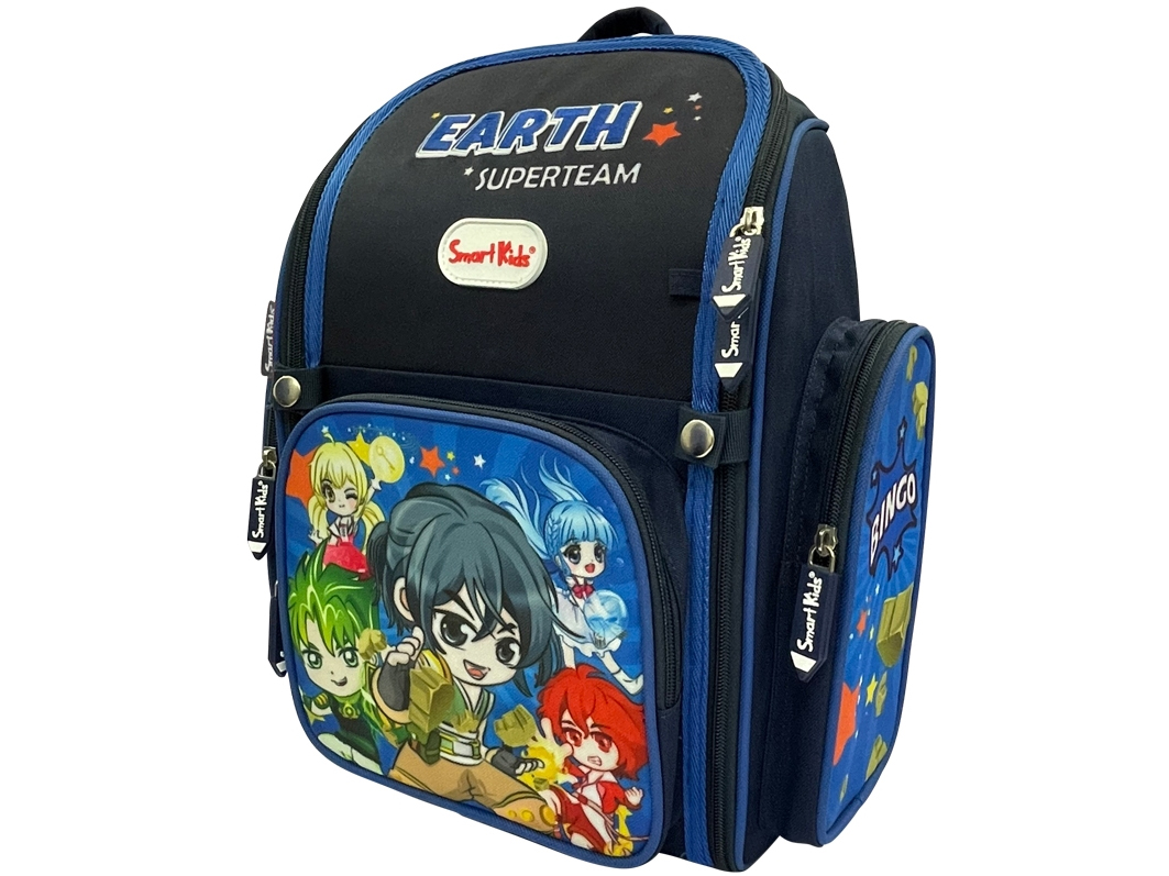 Ba lô chống gù Super Team-Earth B-013 - Xanh đen