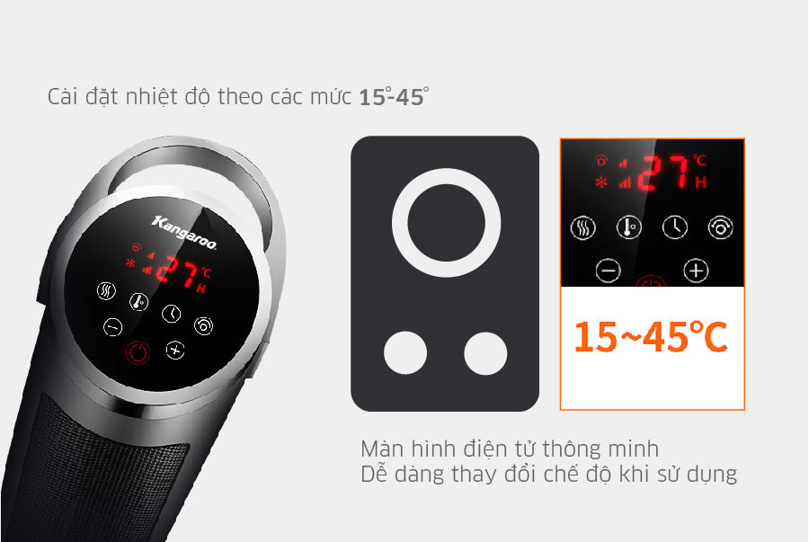 Máy sưởi Kangaroo model KGFH06