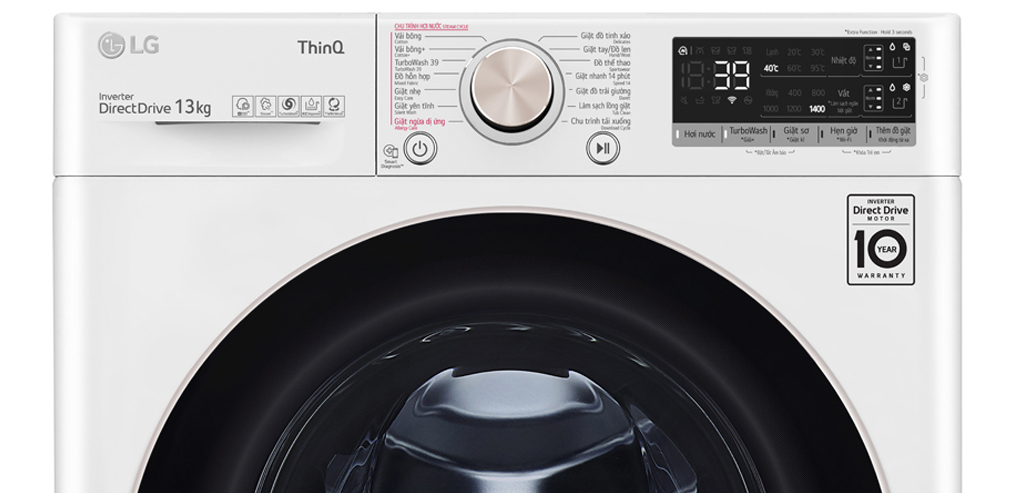 Máy giặt lồng ngang thông minh LG AI DD 13kg FV1413S3WA