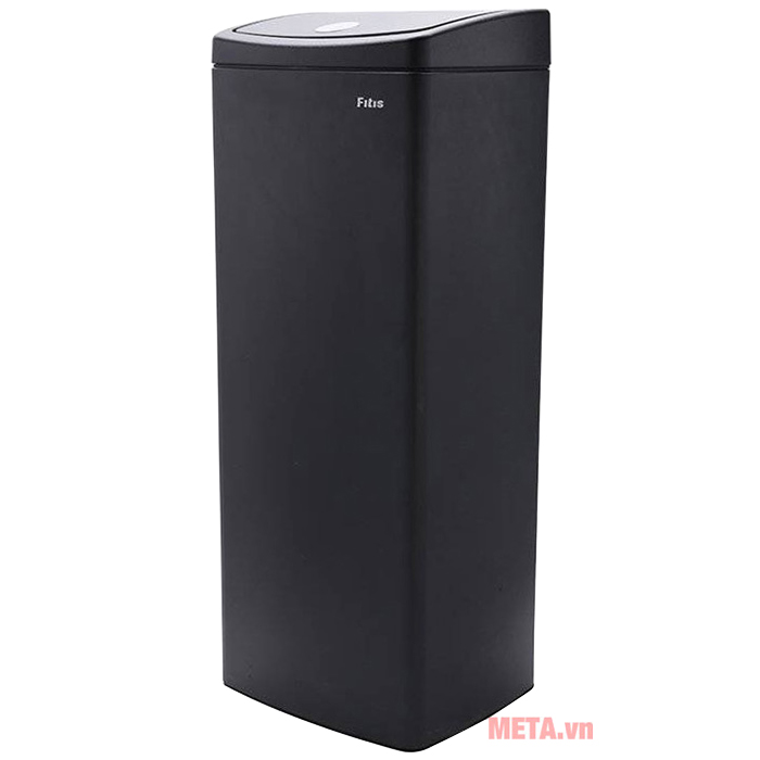 Thùng rác inox nhấn vuông lớn Fitis STL1-903 - 22 lít (Đen)