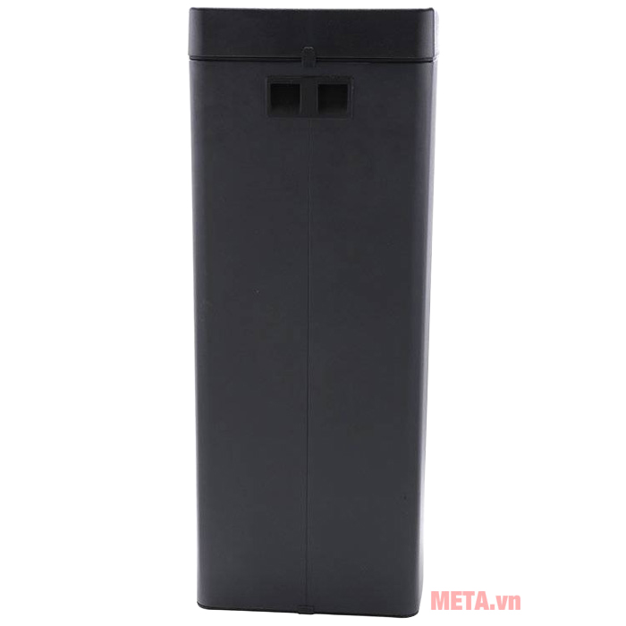 Thùng rác inox nhấn vuông lớn Fitis STL1-903 - 22 lít (Đen)