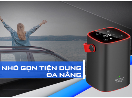 Bơm lốp điện tử đa năng Vietmap P01 (cắm tẩu sạc)