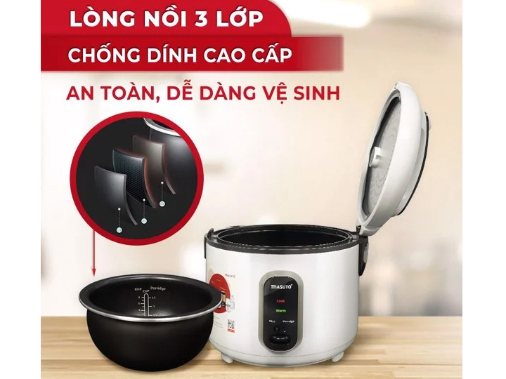 Nồi cơm điện Masuto lòng niêu 3D Luxury GS-50P (1.8 lít)