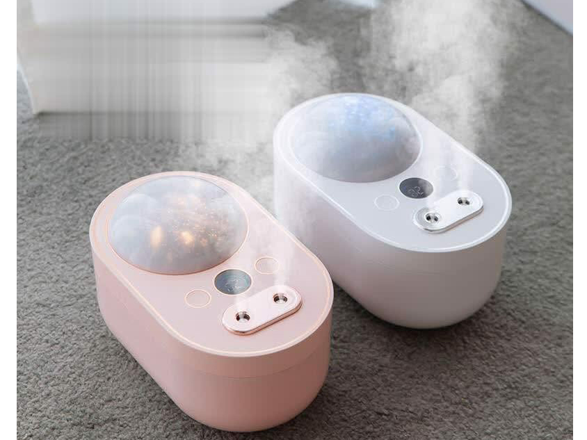 Máy khuếch tán tinh dầu Aroma tạo độ ẩm xông tinh dầu màn hình chiếu 3D - 2 đầu phun - 1 lít