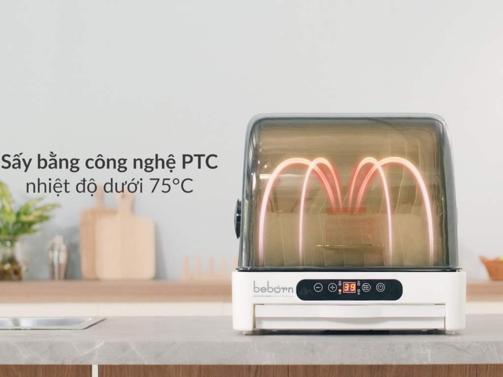 Máy sấy bát đũa có chức năng tiệt trùng UV Beborn Z215BB - 35 lít